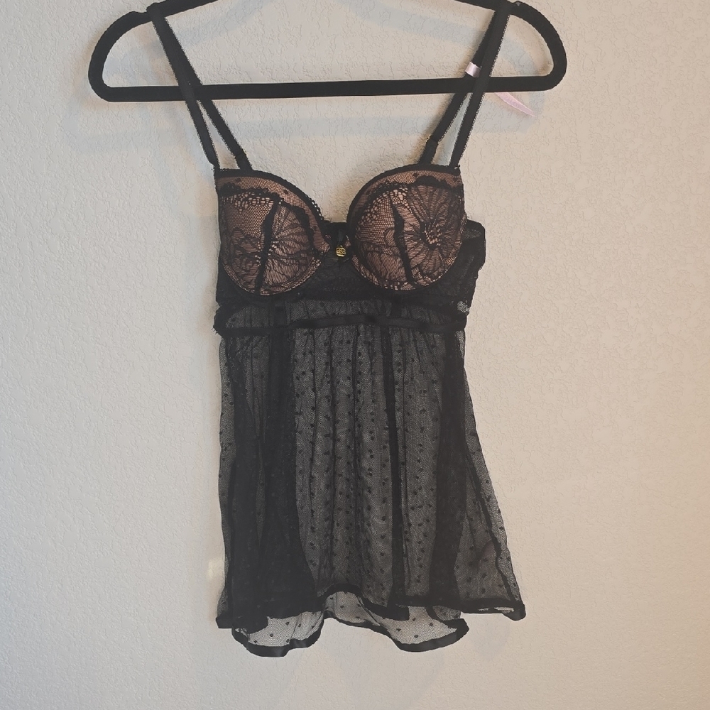 Elegant Black Lace Babydoll